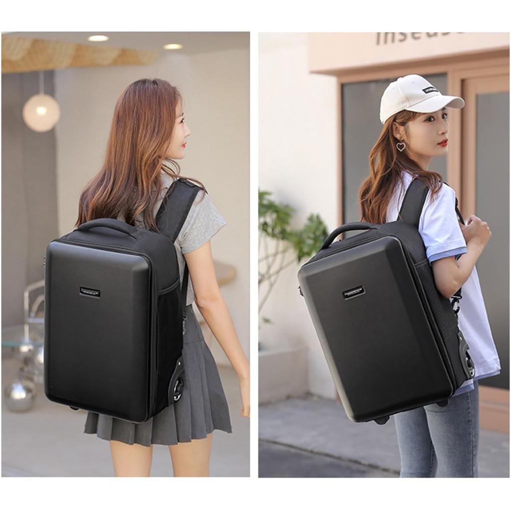 Produced by Multifunctional Hard Shell Suitcase Backpack Capacity Approximately 35L Business Carry Bag Handbag with Trolley Password Lock Soft Carry