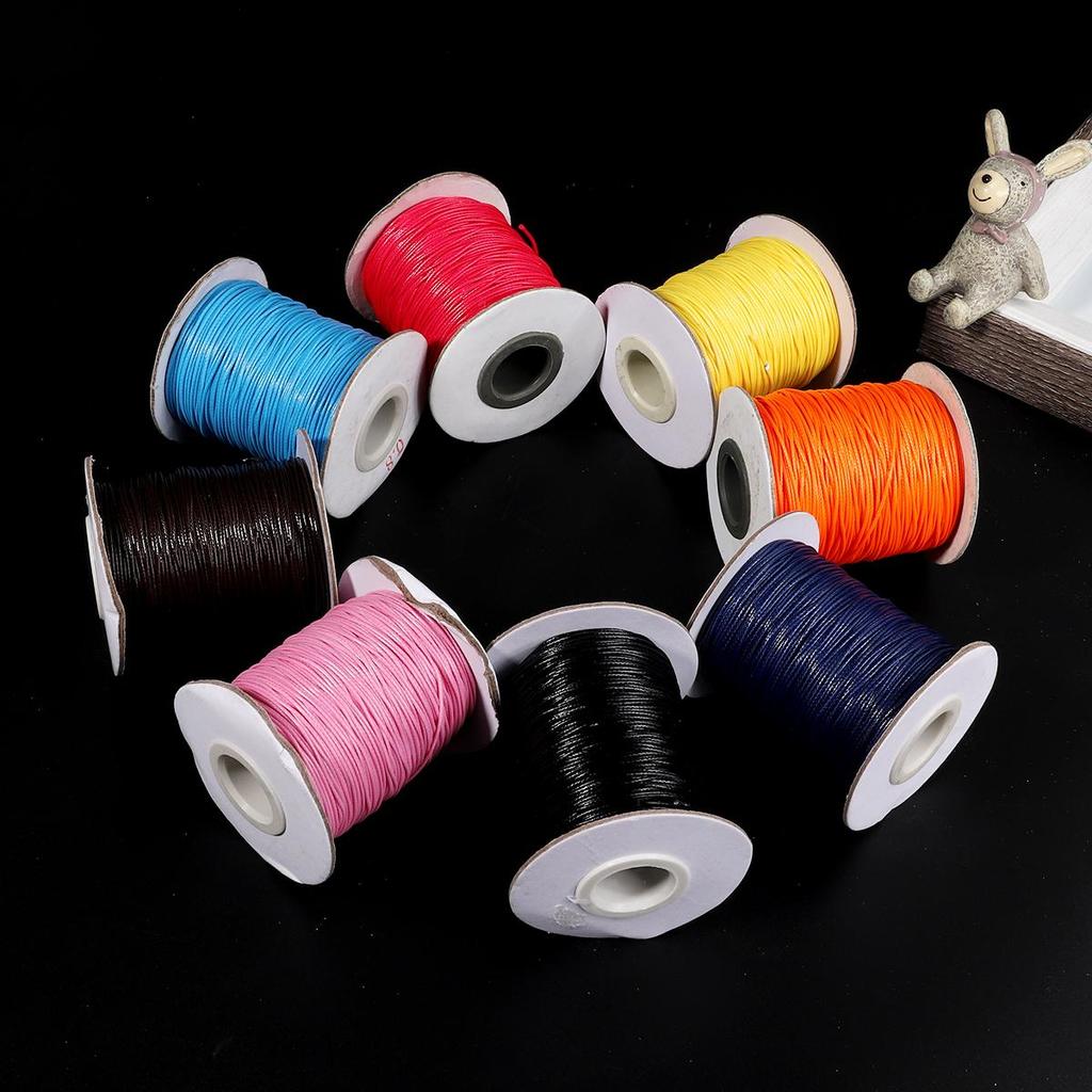 Разноцветные вощеные хлопковые шнуры для макраме, ювелирные бусины, изготовление ювелирных изделий своими руками