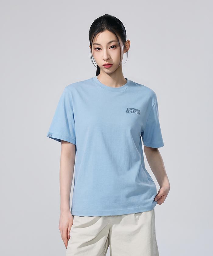DISCOVERY EXPEDITION Uni Sunrise Graphic Short Sleeve T-Shirt (Blue)