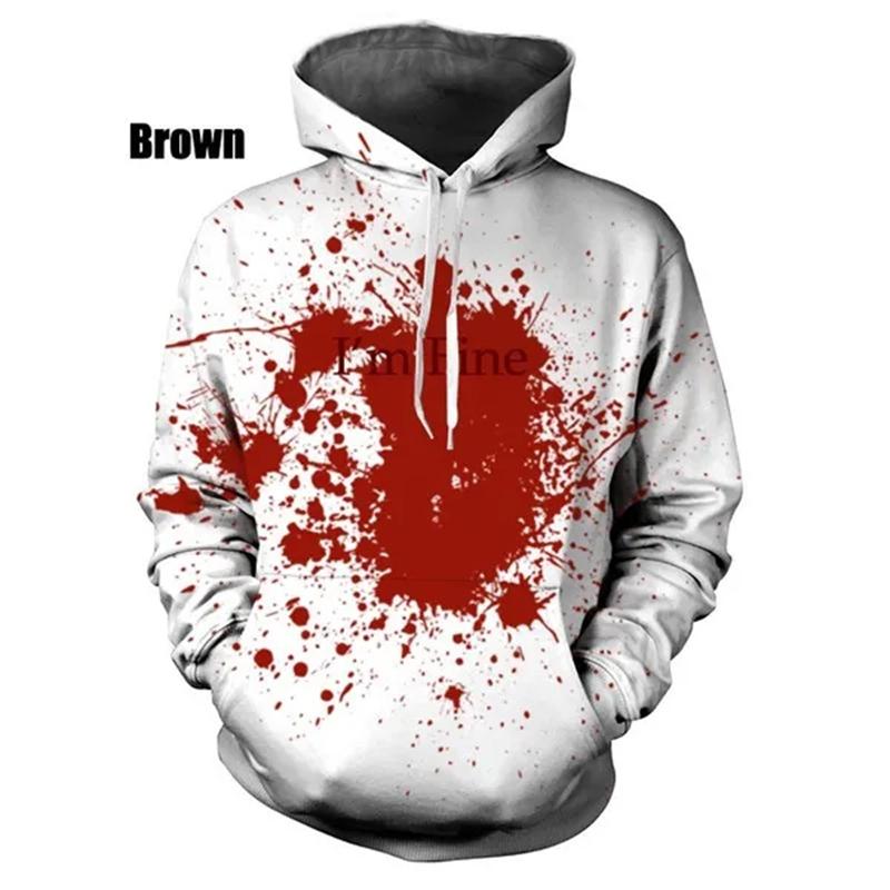 New Fashion Horror Bloody 3D Print Hoodies Men Women Oversized Hoodie Pullovers Hooded Sweatshirts Tracksuit Coats Kid Clothing