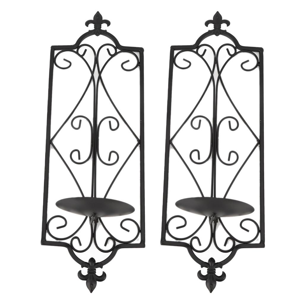 2pcs Wall Sconce Candle Holder Hanging Iron Wall Candle Sconce Holder Wall Decorations for Living