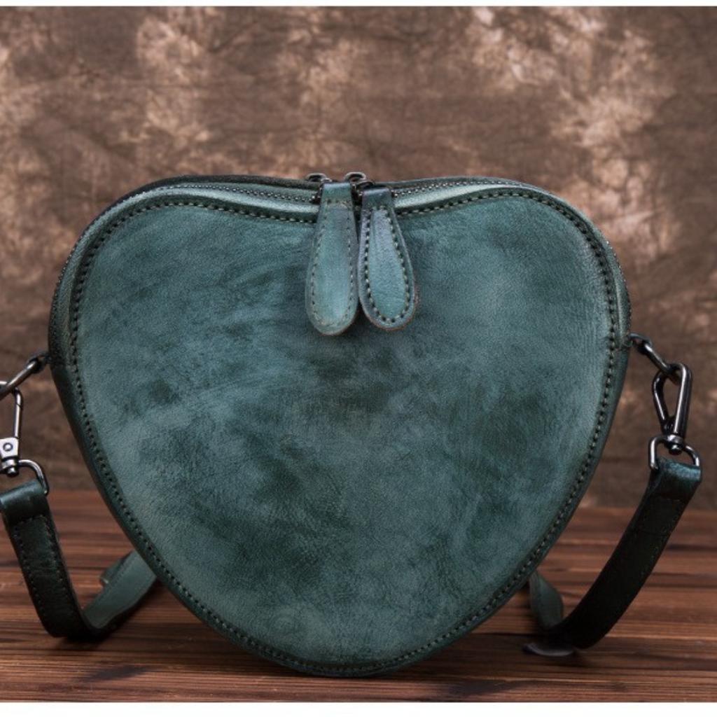 Сумочка Креативная сумка через плечо в форме сердца Ретро М слово круглая сумка ручной работы