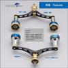 Arch Engine Reel Handle 98/110mm (Black & Gold, 24.5mm Knob) (HT06303)