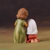 Holy Family Statue Small Resin Christmas Desktop Figurine Decor Tabletop Religious Statue for Bookcase Window Sill Bookshelf