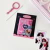 Keychain ID Photo Holder Snap Closure Idol Card Organizer Retro Card Storage Album
