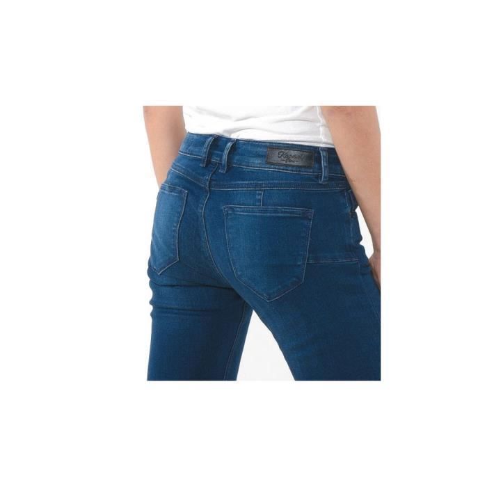 Jean Kaporal Wilda Fusion - KAPORAL - Femme - Bleu - Coupe demi slim - Taille semi haute - Braguette zippée