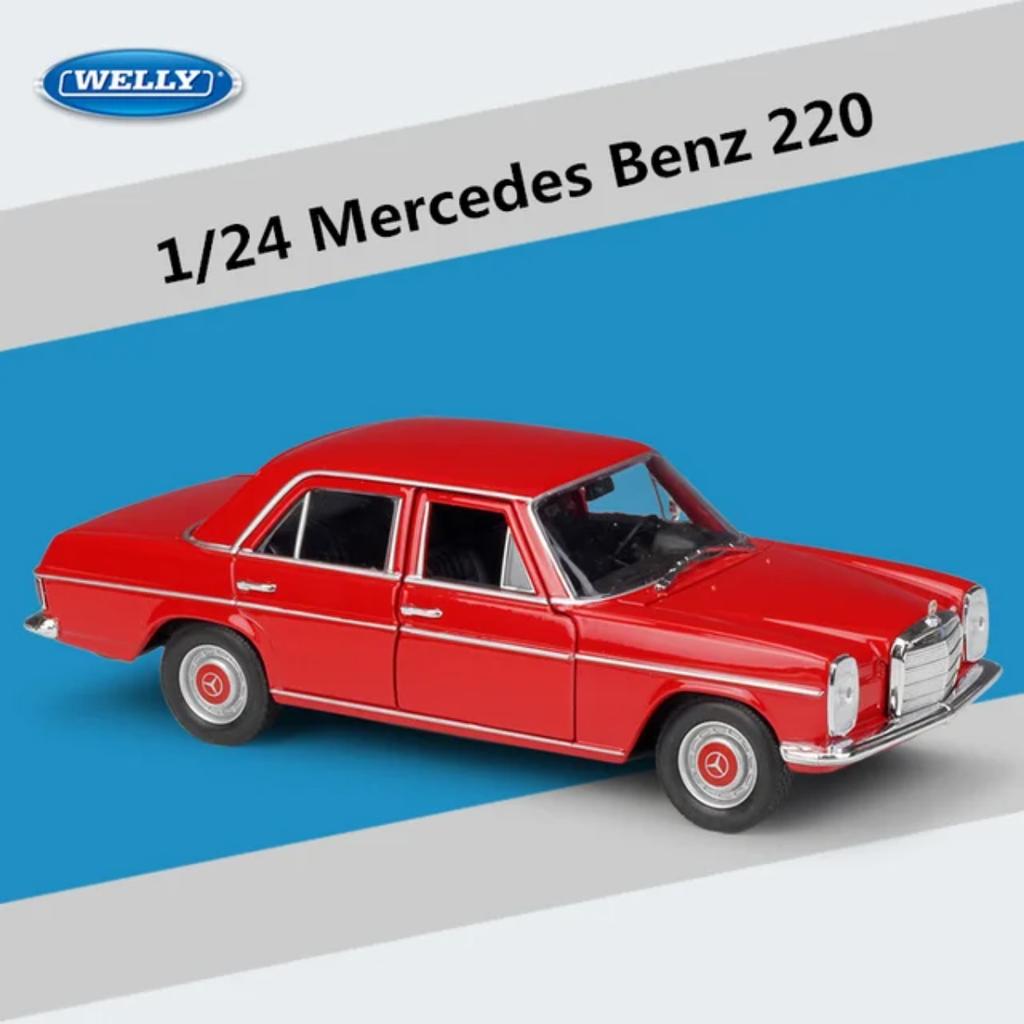 Welly 1/24 Mercedes-Benz 220 Сплав Классический Автомобиль Модель Симуляция Литье под Давлением Металлическая Игрушка Ретро Старая Модель Автомобиля Коллекция Подарок