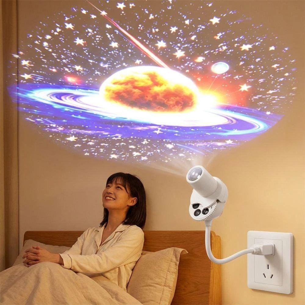 USB Powered Galaxy LED Projector 360 Degree Rotating Atmosphere Lamp Night Light Home Decor