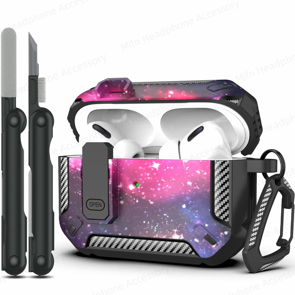 Чехол AirPod Pro 2025 switch с набором для чистки, роскошный защитный чехол TPU для предотвращения падений, чехол для AirPod Pro 3-го/2-го поколения
