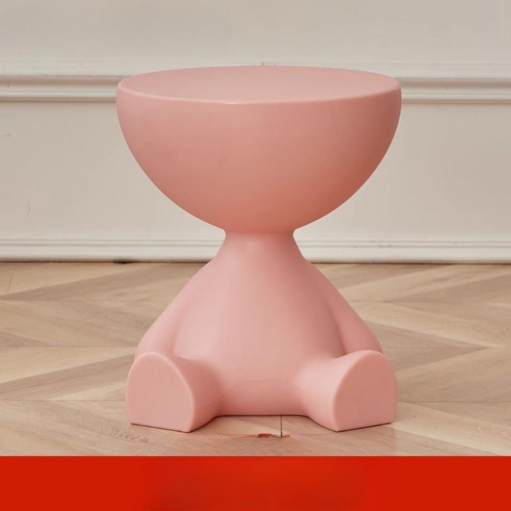 1 шт. Современная креативная пластиковая тумбочка в форме медведя, многофункциональная тумбочка, легко собирается, подходит для хранения в гостиной и спальне