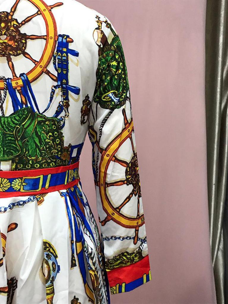 Variety of Colors and Sizes: Lapel High Waist A-Line Dress