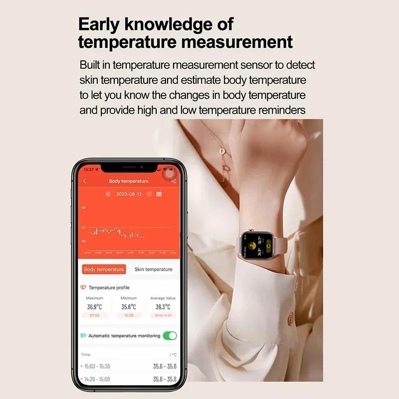 2025 New ECG+PPG Monitoring Smart Watch Women Body Composition Blood Lipid Uric Acid Women Menstrual Health Tracker Smartwatch