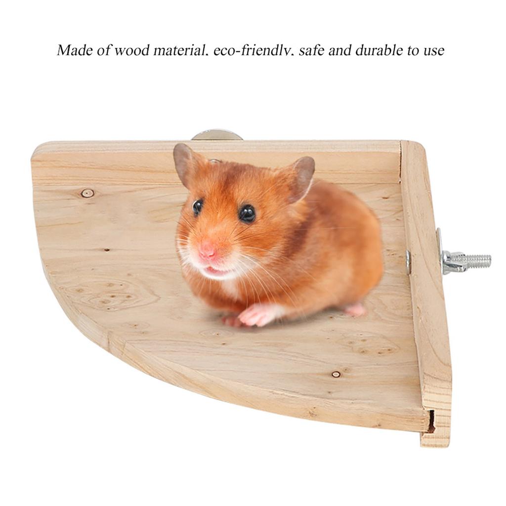 Wooden Corner Platform Rack Rest Stand for Parrot Hamster Chinchillas Small Pet Cage Accessory