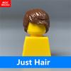 Нетоксичные 10 шт. Детали Moc Закрывают Лоб Мальчики Дети Волосы Фигурка Образовательные Строительные Блоки Дети Дети Игрушки