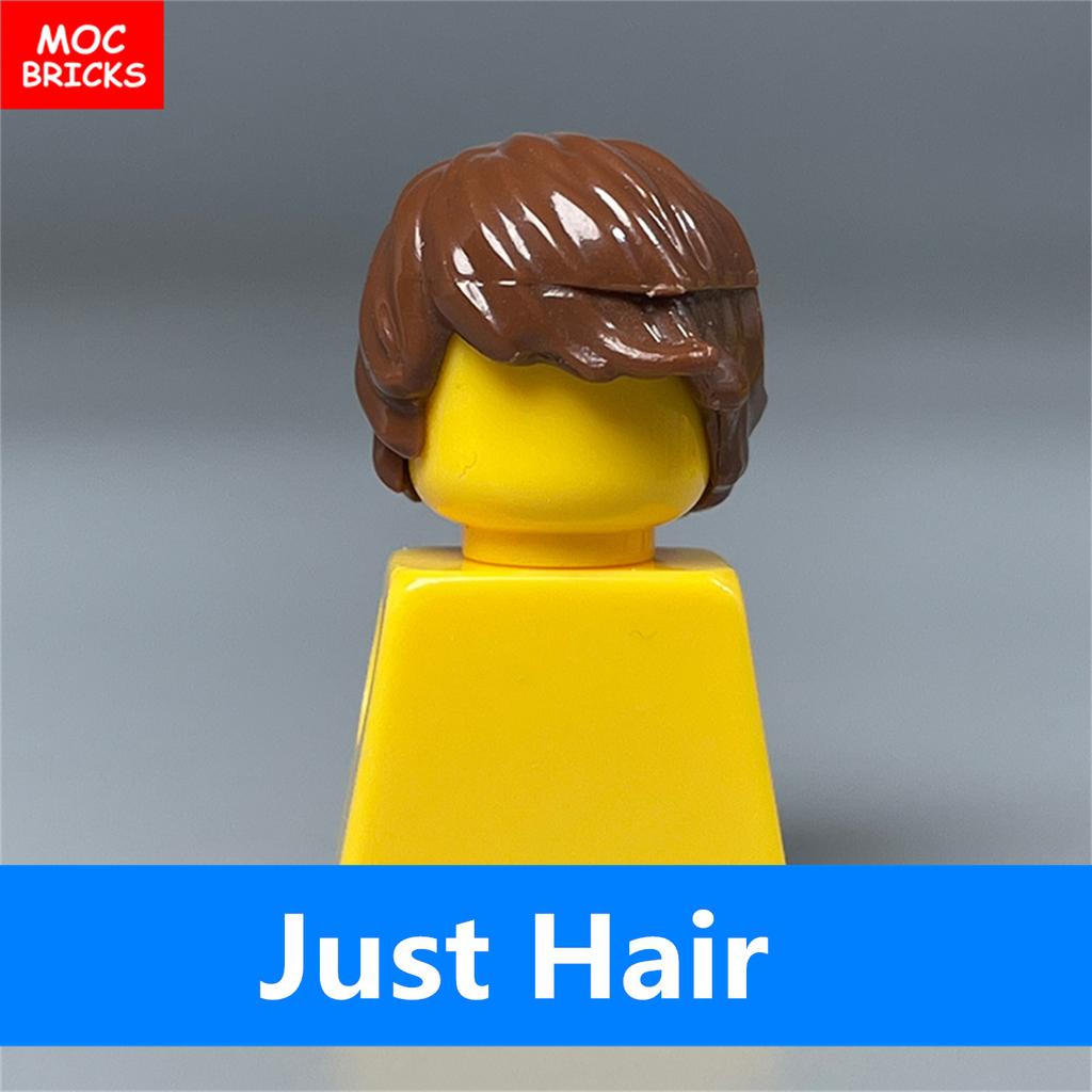 Нетоксичные 10 шт. Детали Moc Закрывают Лоб Мальчики Дети Волосы Фигурка Образовательные Строительные Блоки Дети Дети Игрушки