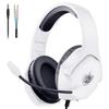 PHOINIKAS Gaming PS4 PS5 with Noise Deep for White Headset, Wired, Headset, Headphones, Microphone, Cancelling, One-Click Mute, Headphones, Bass,