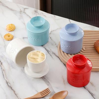Керамический горшок для сливочного масла 'Keep Fresh', ручной работы, для хранения масла, легко моющийся, для дома
