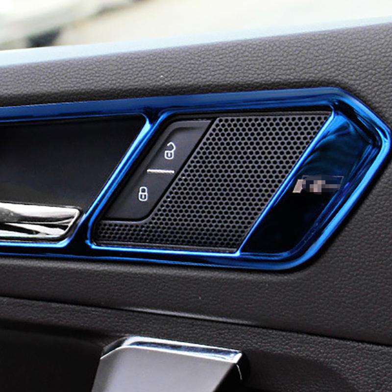 Для Volkswagen VW Tiguan 2017 2018 2019 2020 2024 MK2 2024 Автомобильные внутренние дверные ручки Рамки Отделка R Line Styling Аксессуары для интерьера