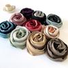 New Retro Cotton and Linen Scarf Rainbow Color Gradual Change Scarf Solid Color Silk Scarf Shawl Women's Versatile Pleated Silk Scarf