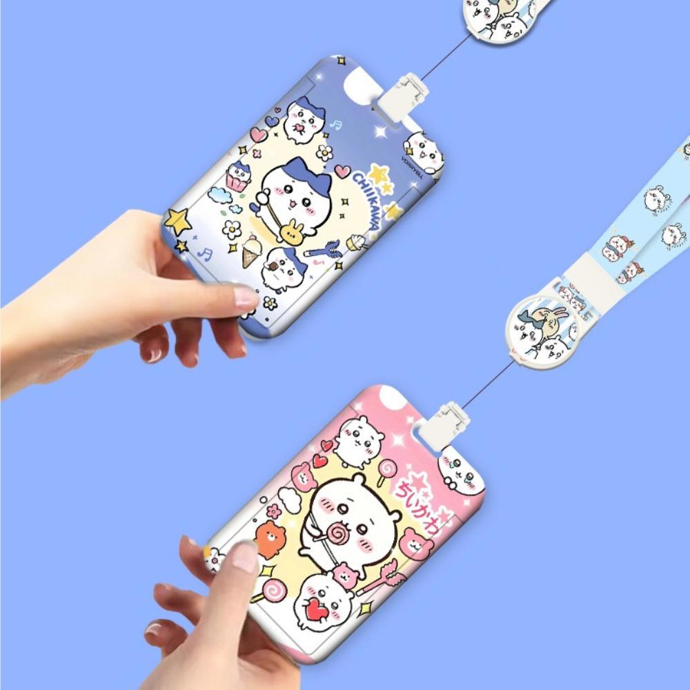 Chiikawa Cute Ins Style Lanyard Card Student Usagi Hachiware Cute Card Bus Card Holder Certificate Lanyard Cartoon Keychain Gift