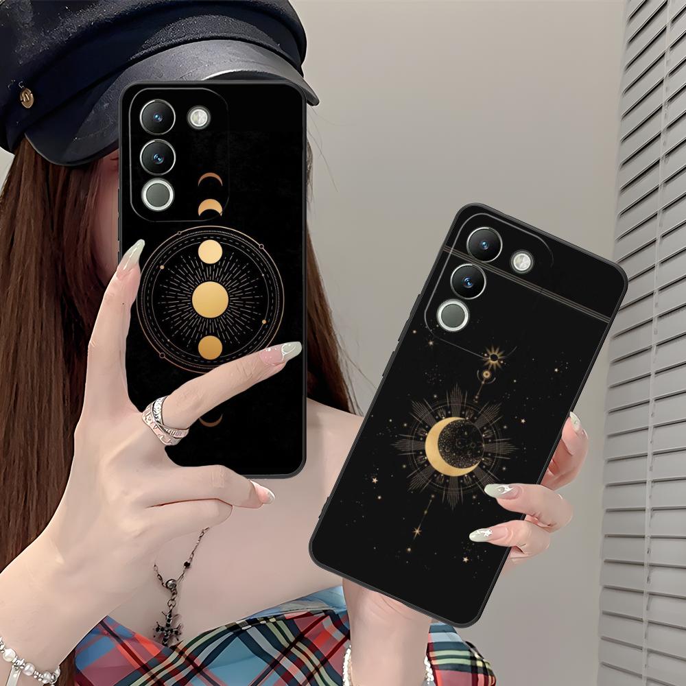 Чехол для мобильного телефона 'Солнце Луна' для VIVO Y77 76 75 74 73 72 58 56 55 51 50 38 36 Y19 Y18 Y03 Y01 5G Цветной печатный чехол