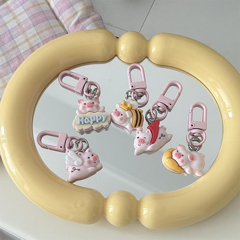 Мультяшная милая аниме свинья фигурка брелок кулон креативная кукла рюкзак украшения аксессуары милая свинья кулон подарки