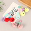 1Pc Cute Plush Cherry Keychains Funny Expression Car Keys Keychains Korean Style