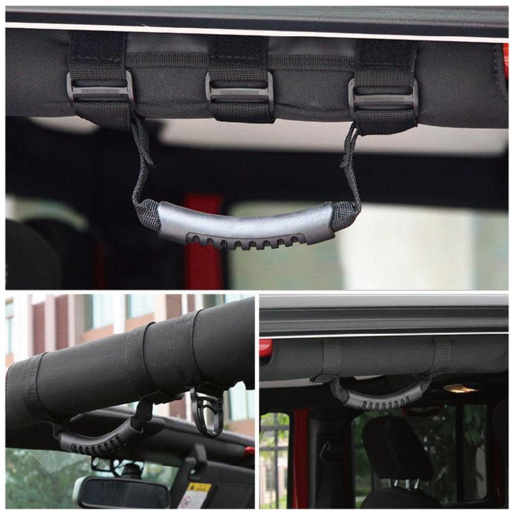 Ручки для джипов из ПВХ, нескользящие поручни для автомобильных дуг, автомобильные поручни для Jeep Wrangler