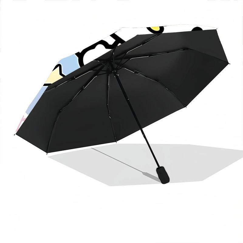 1pc Hello Kitty Gemini Zodiac Sign Automatic Folding Umbrella - Portable 3-Fold Design with Iron Frame - Outdoor for Fans, Travelers, Everyday Use - P