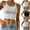 Весенне-летние новые сексуальные облегающие подтяжки, подчеркивающие фигуру и обнажающий пупок жилет для женщин со спортивными топами с U-образным вырезом