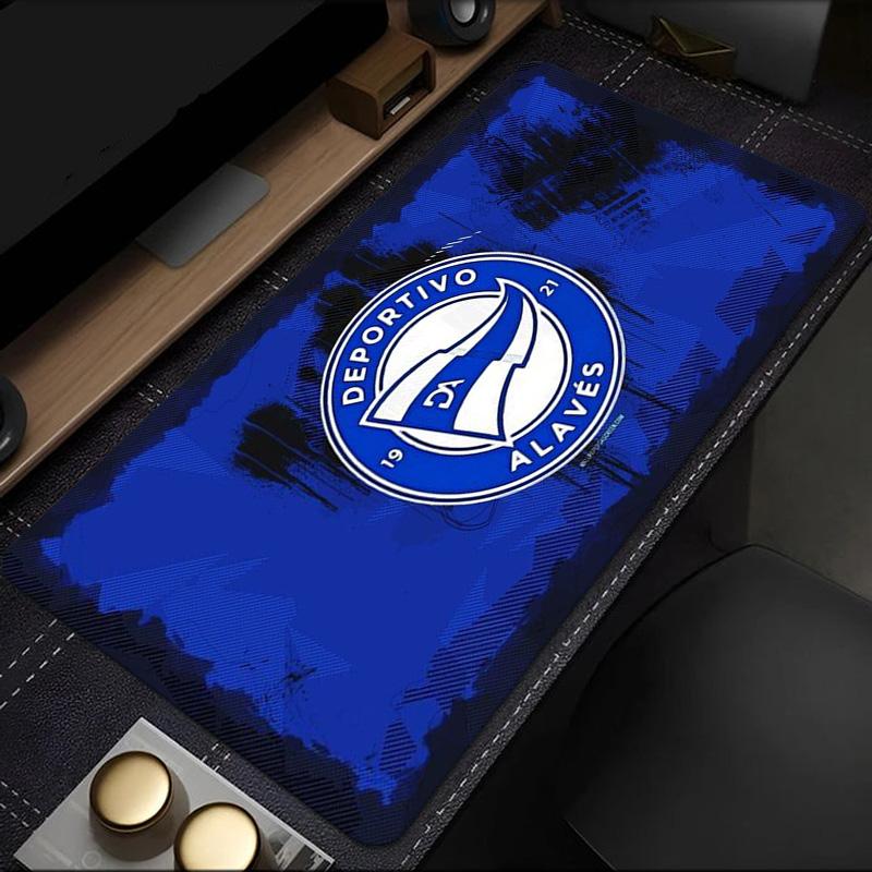 Deportivo Alaves Emblem mouse pad, rubber base, esports desk mat, mouse pad for gamers and office use, gaming desk , easy to clean mat