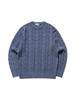 Namer Clothing Свитер с косами в стиле Аран, пигментный, пыльно-синий
