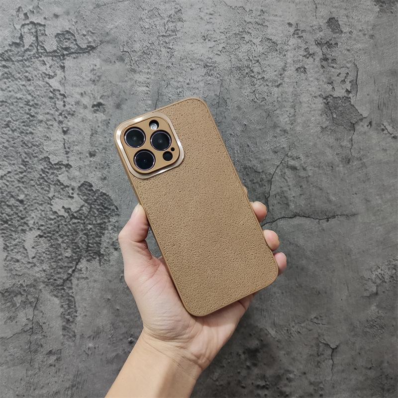 Подходит для iPhone 15 с чехлом для телефона с узором «Лунный кратер», металлическим объективом 13proMax и креативным противоударным защитным чехлом для iPhone 14