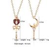 Girl Crystal Cosplay Pendant Necklace Cosplay Props Necklace Anime For Sailor Moon Loving Magic Wand Accessories