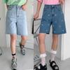 Fashion Retro Bow Large Size Loose Denim Shorts Women Casual Vintage Summer Wide Leg Pant Female Button High Waist Short Streetwear Jeans