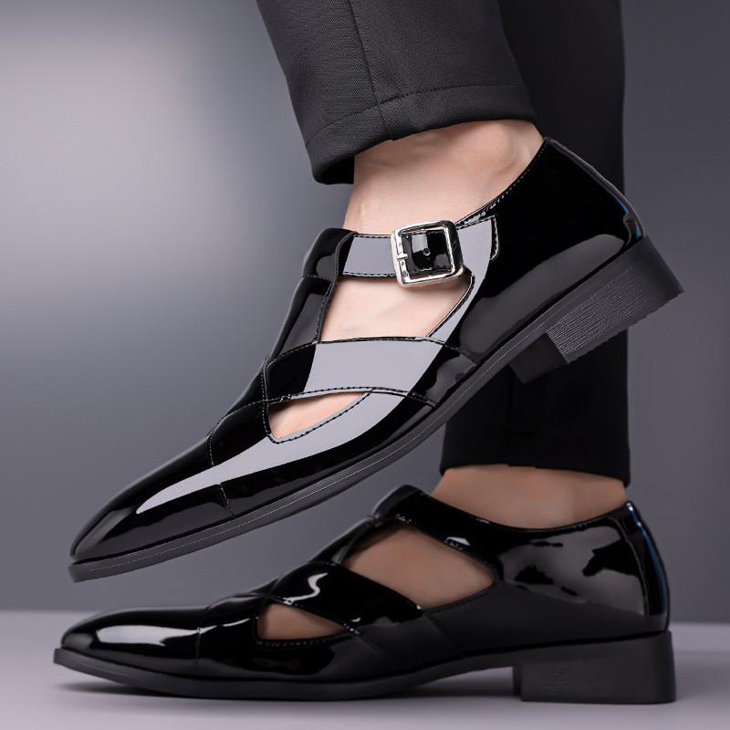 Summer New Men Gladiators White Black Belt Buckle Casual Shoes Breathable Beach Sandals Outdoor Slippers Plus Size 39-46