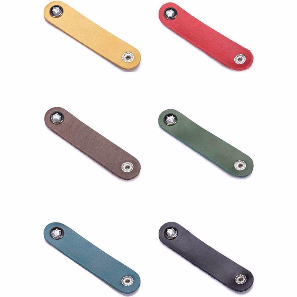 Organizer Cable Strap Cable Clip Winder Straps Cowhide Leather Cord Cable Holder Tidy Storage Cable