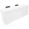White, Rectangular Polyester Tablecloth with Water-repellent Finish (145 X 320 Cm, Box-shaped Tablecloth) for Conference Tables (events and Exhibition