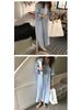 Korean Style Long Over-the-Knee Turn-Down Collar Cardigan Shirt for Women's Spring/Summer Sun Protection