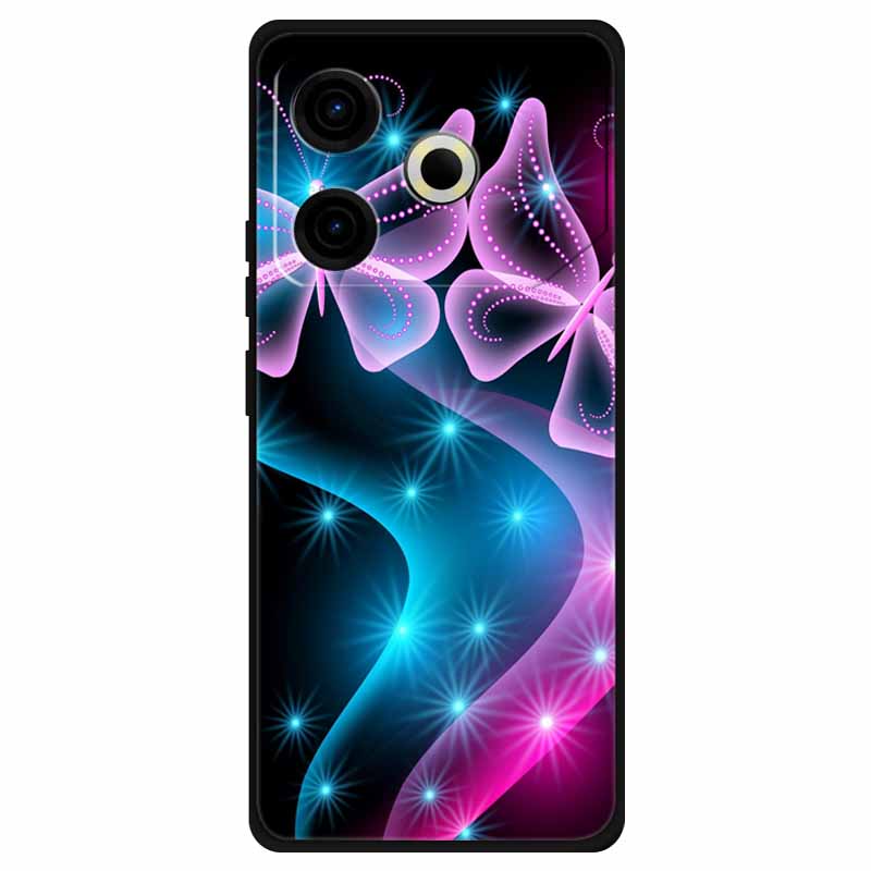 Чехол для Tecno Pova 6 Neo Силиконовый Мягкий Цветок Космос Модный Чехол Для Tecno Phantom X2 Pro Чехлы Пейзажная Краска Чехлы Милые