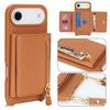 Crossbody Zipper Wallet Ring Holder Litchi Leather Phone Case