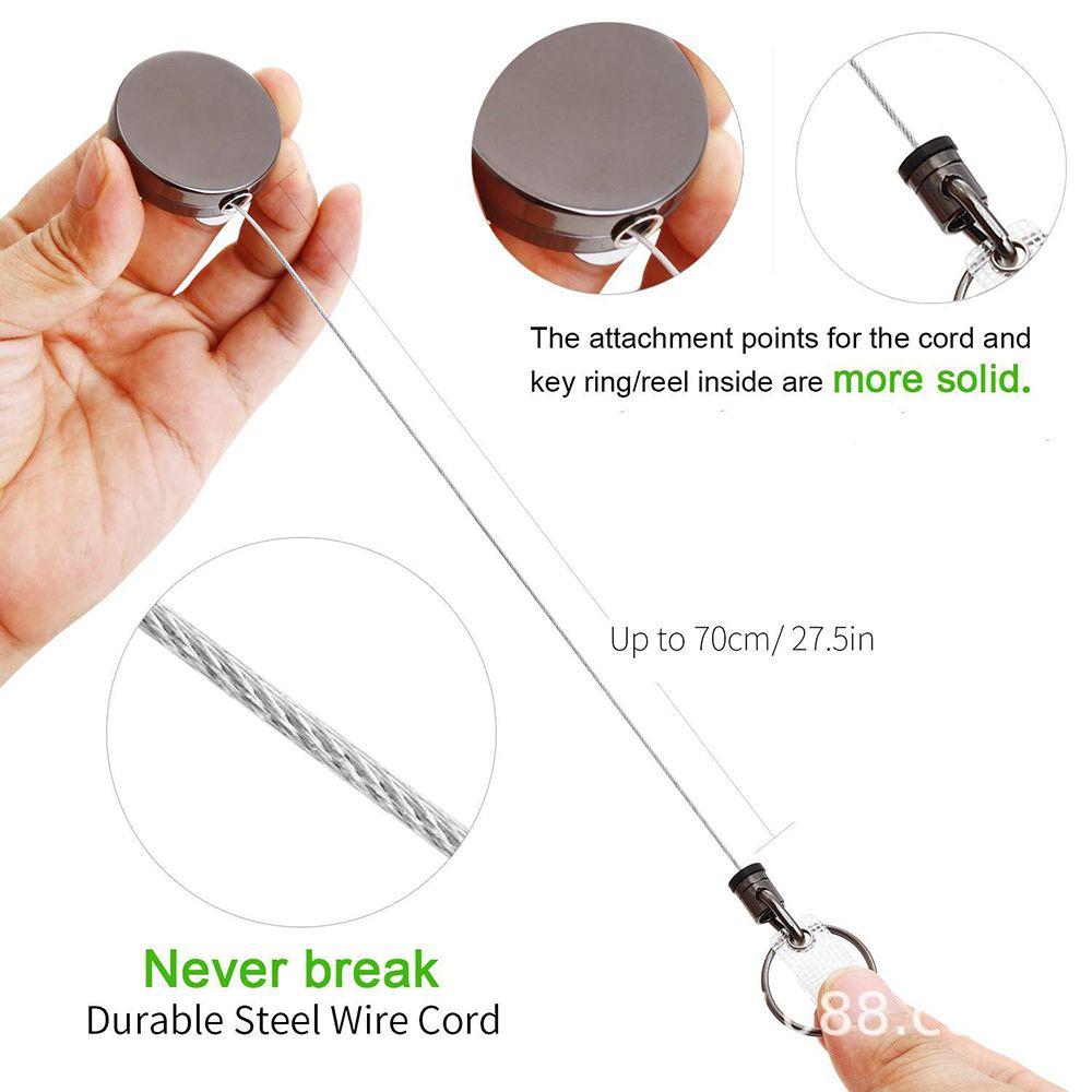 Retractable Anti Lost Lanyard Clip Retractable Key Chain ID Card Badge Holder Badge Reel Clip