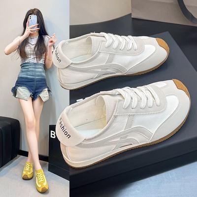 Модные универсальные кеды ультралегкие Форрест Гамп немецкие тренировочные легкие на низком каблуке спортивные и для отдыха маленькие белые женские 2025