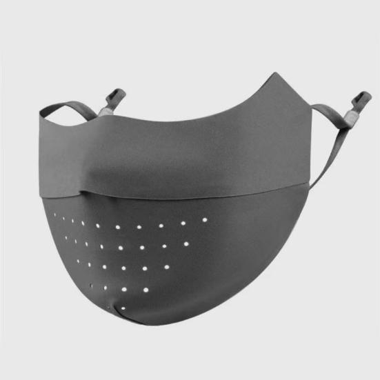 Защитная маска для лица, бесшовная, дышащая, с отверстиями, солнцезащитный крем, 3D, тонкий дизайн, защитная маска для лица UPF 50, дышащая, из ледяного шелка, защитная маска для лица