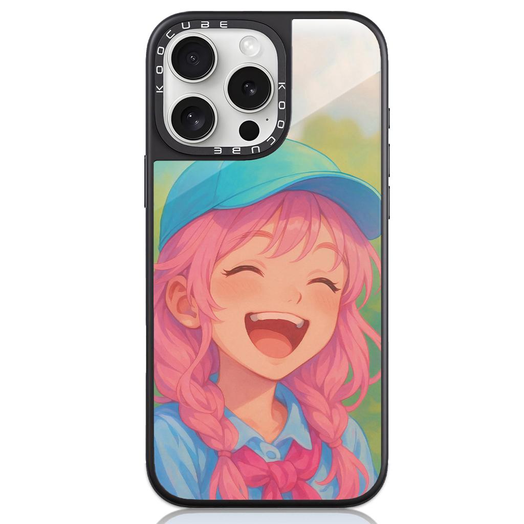 For iPhone 16 Pro Max Case High Aluminium-silicon Glass+PC+TPU Pattern Print Phone Cover Compatible with MagSafe