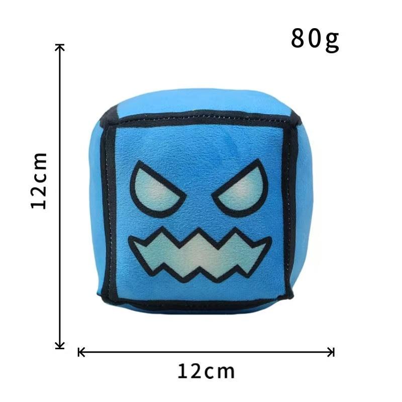 /*2026 Geometry Dash Кубик Плюшевые Игрушки Маленькая Подушка Набитая Плюшевая Кукла Квадратный Подвеска Игра Милый Домашний Декор Детский Подарок на День Рождения