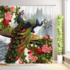 Шторка для душа «Цветение вишни» и «Солнечный душ» Акварельный Цветочный Растение Рыба Кои Бабочка Павлин Природный Пейзаж Декор для Ванной комнаты с Крючками
