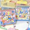 Kawaii Line Puppy Desk Calendar Cute Cartoon Dog Themed Large Calendar Desk Calendar Student Desktop Decor New Year Gifts