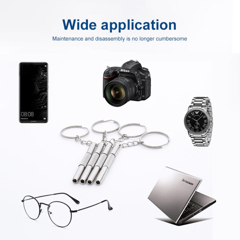 Ring Keychain Glasses Screwdriver Eyeglasses Screwdriver Straight Cross Screwdriver Repair Tool