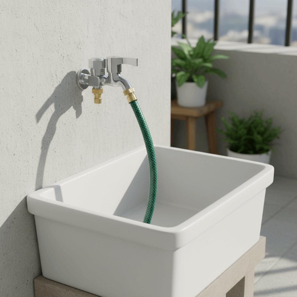 Copper Core Washing Machine Faucet Single-coupled Thickened Water Splitter Faucet Stainless Steel Triple Outlet Adapter Bathroom